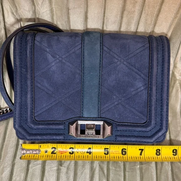 Rebecca Minkoff Blue Suede Purse - Picture 2 of 11